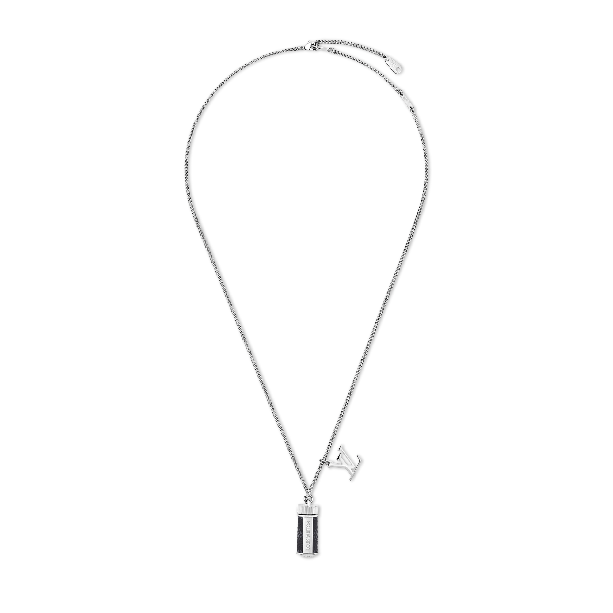 アクセサリー LOUIS VUITTON Monogram Charms Necklace Louis Vuitton Monogram Charms Necklace Silver in Zamac/Palladium